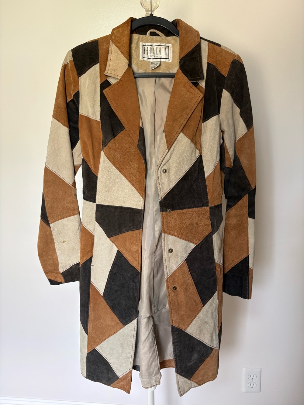 Vintage Leather Patchwork Jacket B.B. Dakota - Picture 4 of 8